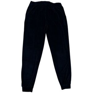 Coco Limon Womens XL Navy Blue Velour Joggers Drawstring Track Pants Cozy Soft